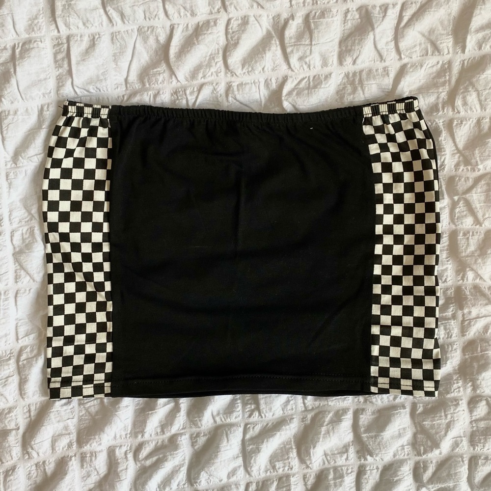 Checkered Tube Top